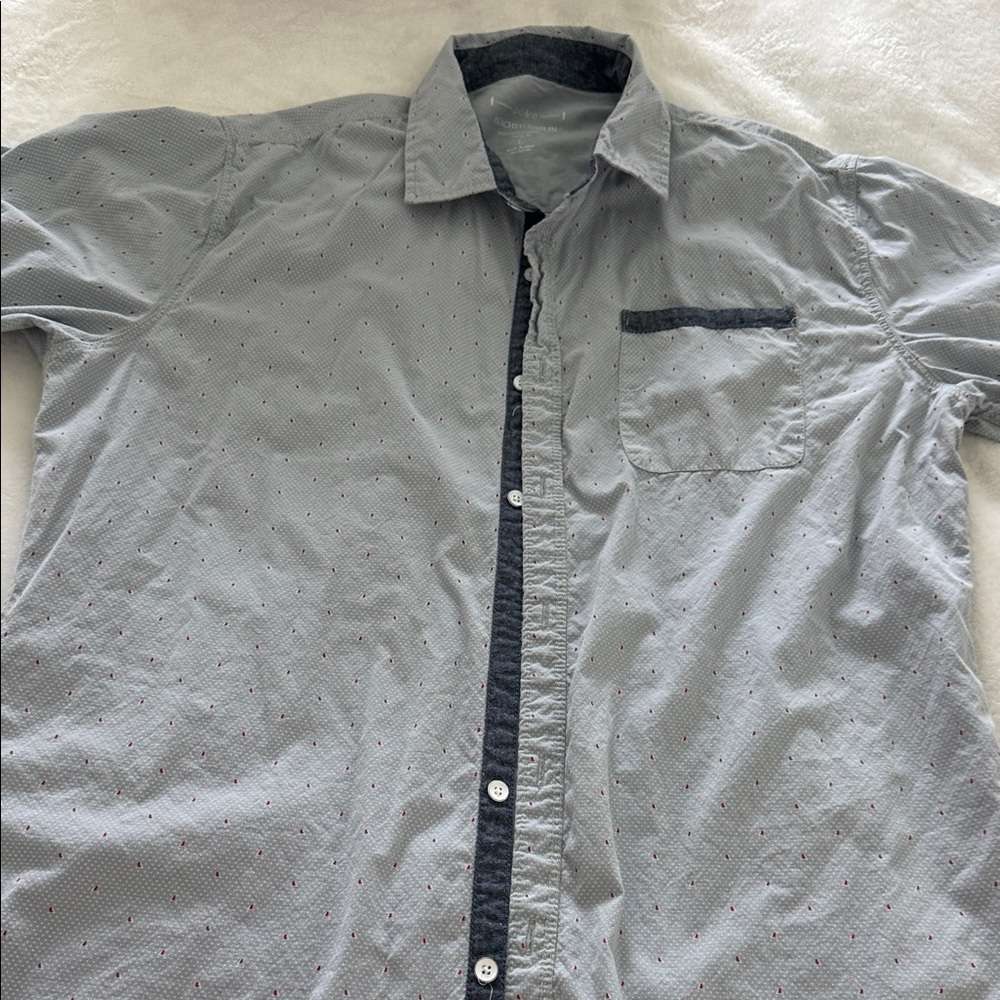 PD&C Light Gray Casual Button-Down Shirt
